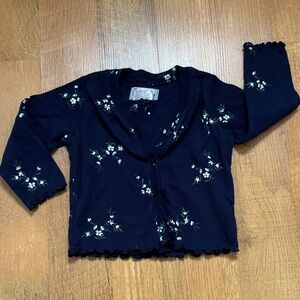 Vintage Floral Navy Cardigan